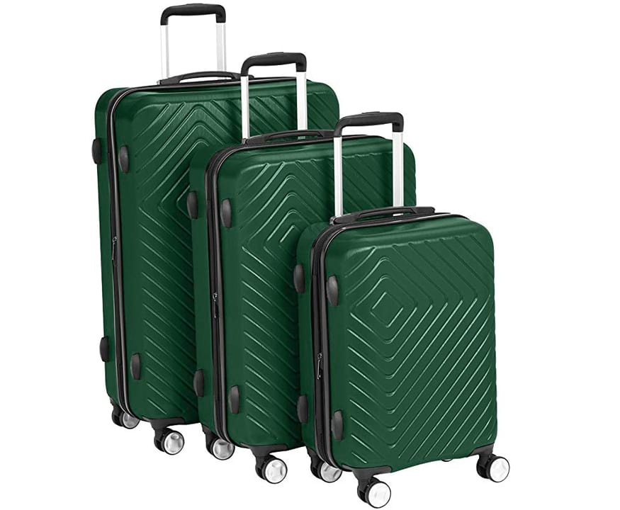 AmazonBasics Geometric Luggage Expandable Suitcase Spinner with Built-In TSA Lock