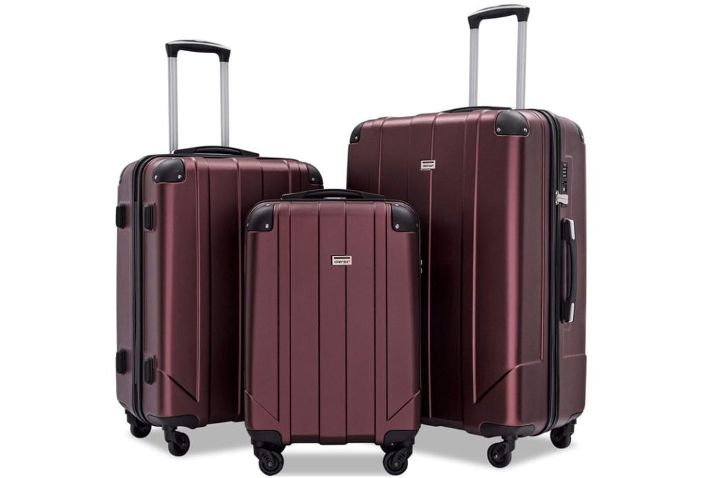 Merax 3 Pcs Luggage Set with Built-in TSA and Reinforced Corners