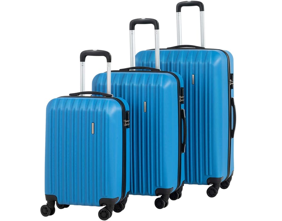 Murtisol 3 Pieces ABS Luggage Sets Hardside Spinner Lightweight Durable Spinner Suitcase