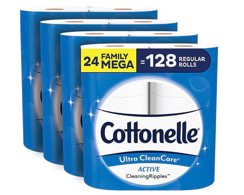 Cottonelle Ultra CleanCare Soft Toilet Paper with Active Cleaning Ripples
