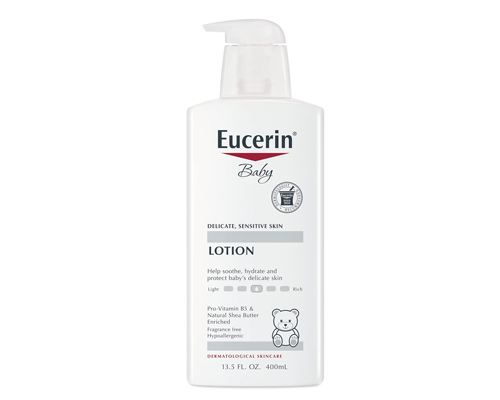 Eucerin Baby Body Lotion, Hypoallergenic and Fragrance Free Baby Lotion