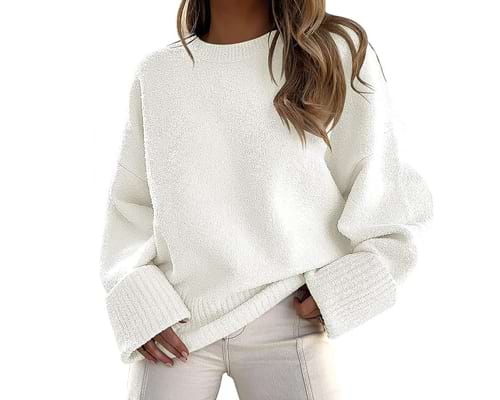 LILLUSORY Womens Oversized Sweaters Fuzzy Chunky Warm Pullover Sweater