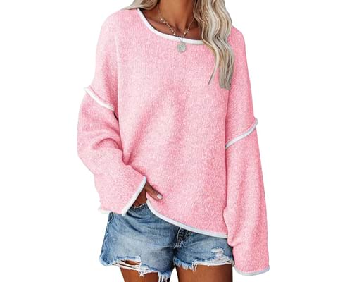 SALENT Womens Casual Oversized Sweaters Loose Soft Chunky