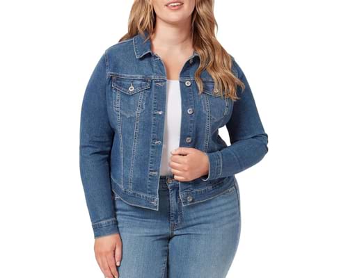 Jessica Simpson Womens Plus Denim Stretch Denim Jacket