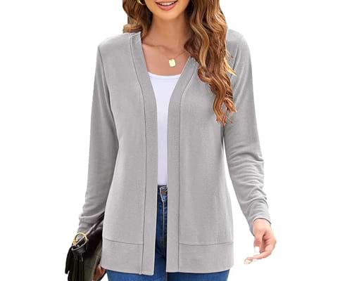 Womens Casual Lightweight Long Sleeve Cardigan