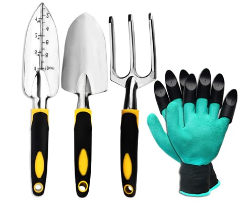 ZOUTOG Garden Tool Set, 4 Pack Gardening Gifts Including Trowel