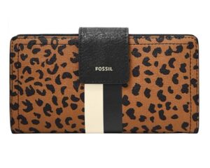 Fossil Womens Logan Leather RFID-Blocking Tab Clutch Wallet Fossil Womens Logan Leather RFID-Blocking Tab Clutch Wallet