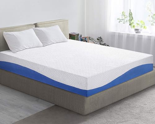 PrimaSleep Wave Gel Infused Memory Foam Mattress, 10'' H, Queen, Blue PrimaSleep Wave Gel Infused Memory Foam Mattress, 10'' H, Queen, Blue