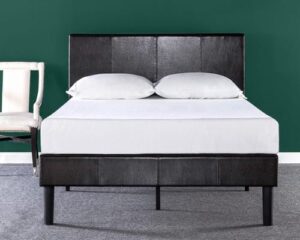 Zinus Gerard Deluxe Faux Leather Upholstered Platform Bed