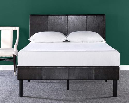 Zinus Gerard Deluxe Faux Leather Upholstered Platform Bed