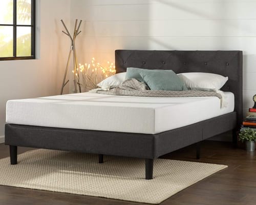 Zinus Shalini Upholstered Diamond Stitched Platform Bed Mattress Foundation