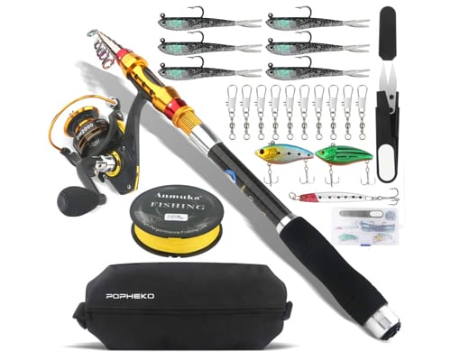 mouhike Telescopic Fishing Rod and Reel Combo mouhike Telescopic Fishing Rod and Reel Combo