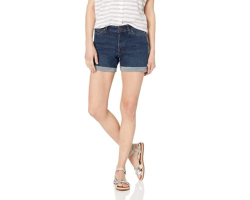 Amazon Essentials Womens 4 Denim Mid-Rise Short