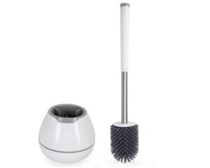 BOOMJOY Toilet Brush and Holder Set, Silicone Bristles Bathroom Cleaning BOOMJOY Toilet Brush and Holder Set, Silicone Bristles Bathroom Cleaning