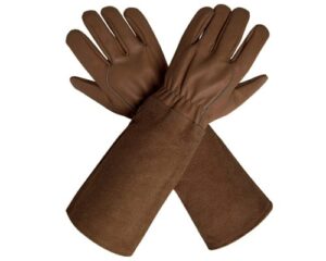 CCBETTER Rose Pruning Gloves with Extra Long Cowhide Sleeves for Men and Women CCBETTER Rose Pruning Gloves with Extra Long Cowhide Sleeves for Men and Women