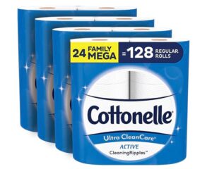 Cottonelle Ultra CleanCare Soft Toilet Paper with Active Cleaning Ripples Cottonelle Ultra CleanCare Soft Toilet Paper with Active Cleaning Ripples