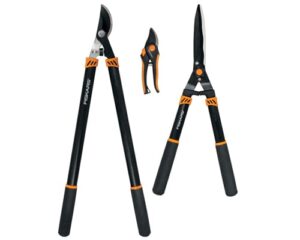 Fiskars 3 Piece Tree & Shrub Care Set with Pruner, Lopper and Hedge Shear Fiskars 3 Piece Tree & Shrub Care Set with Pruner, Lopper and Hedge Shear