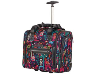 Lily Bloom 15 Under the Seat Design Pattern Carry on Bag With rolling Wheels Lily Bloom 15 Under the Seat Design Pattern Carry on Bag With rolling Wheels