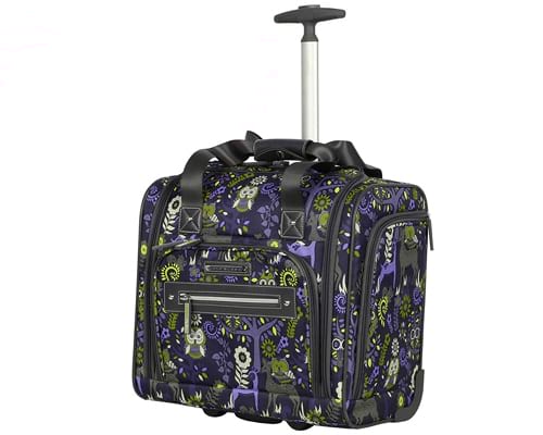 Lily Bloom 15 Under the Seat Design Pattern Carry on Bag With rolling Wheels Lily Bloom 15 Under the Seat Design Pattern Carry on Bag With rolling Wheels