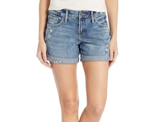 Silver Jeans Co. Womens Mid Rise Boyfriend Shorts