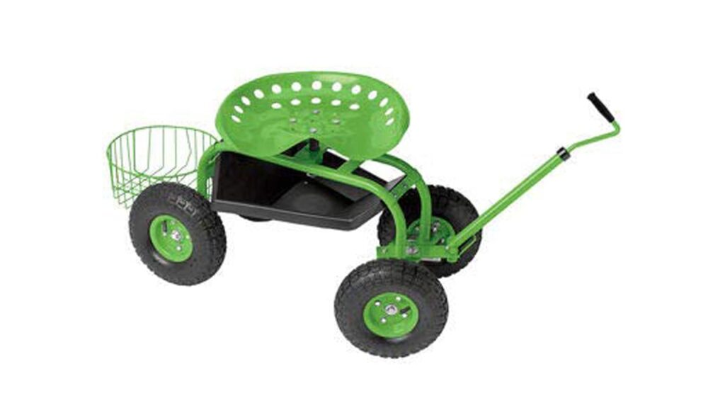 Gardener's Supply Company Deluxe Tractor Scoot with Bucket Basket
