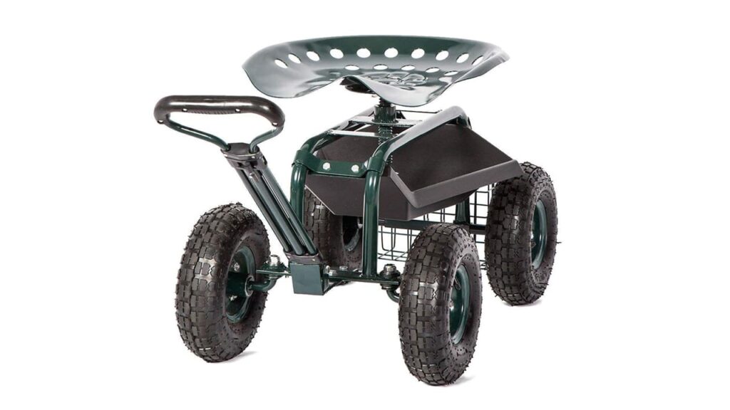 Peach Tree Rolling Garden Carts Work Scooter Gardening