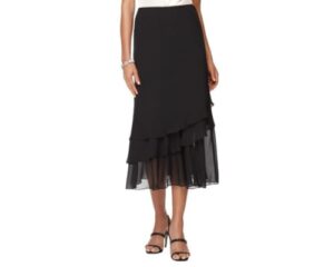 Alex Evenings Womens Tea Length Dress Skir Alex Evenings Womens Tea Length Dress Skir