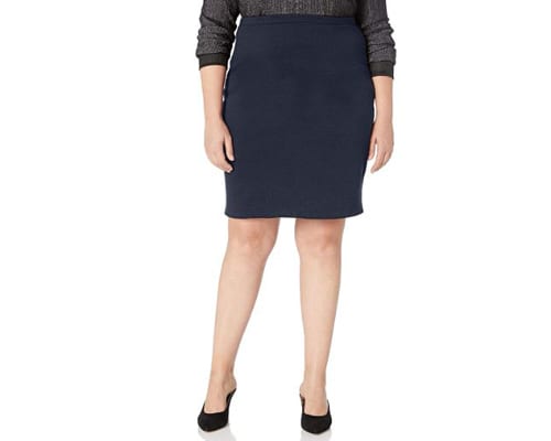 Star Vixen Womens Knee Length Classic Stretch Ponte Knit Pencil Skirt Star Vixen Womens Knee Length Classic Stretch Ponte Knit Pencil Skirt