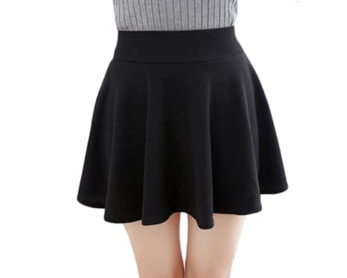 Urban CoCo Womens Basic Versatile Stretchy Flared Casual Mini Skater Skirt Urban CoCo Womens Basic Versatile Stretchy Flared Casual Mini Skater Skirt