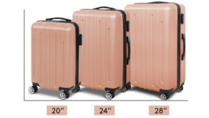3 Pcs Luggage Suitcase Sets Spinner Wheel Hardshell Lightweight 3 Pcs Luggage Suitcase Sets Spinner Wheel Hardshell Lightweight